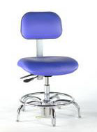 Chair, Ergonomic High-Tech Series Static Control , Tubular Steel base with Foot RingBiofit Engineered Products